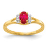 Diamond and Oval Gemstone Ring