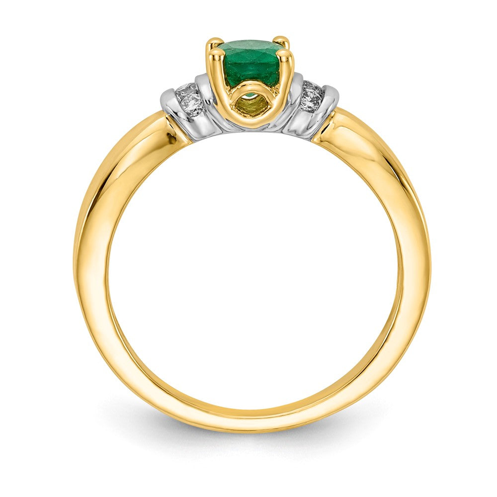 Diamond and Oval Gemstone Ring