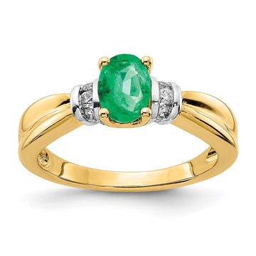 Diamond and Oval Gemstone Ring