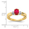 Diamond and Oval Gemstone Ring