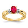 Diamond and Oval Gemstone Ring
