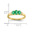 Polished Triple Gemstone and Diamond Rings