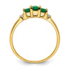 Polished Triple Gemstone and Diamond Rings