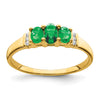 Polished Triple Gemstone and Diamond Rings