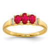 Polished Triple Gemstone and Diamond Rings
