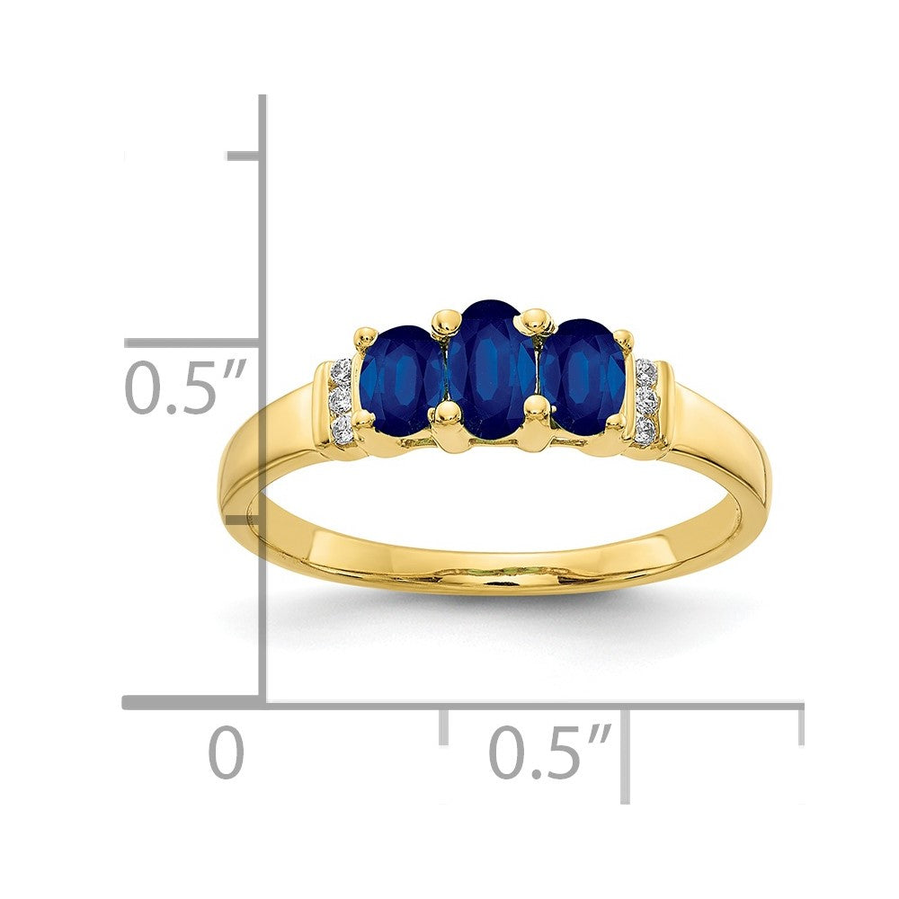 Polished Triple Gemstone and Diamond Rings