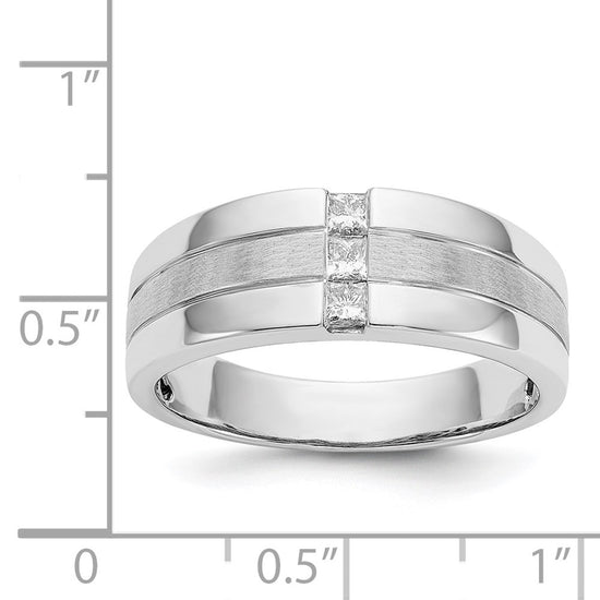 Mens Diamond Polished and Satin Rings