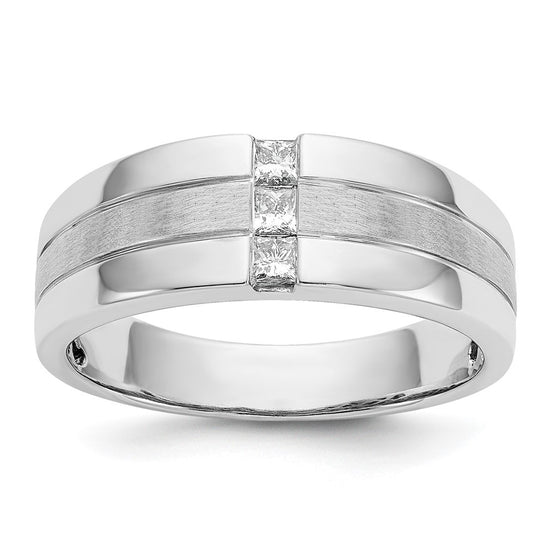 Mens Diamond Polished and Satin Rings