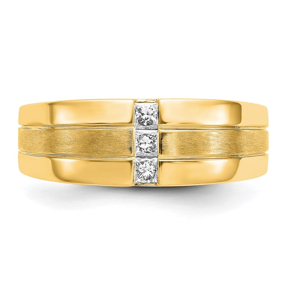 Mens Diamond Polished and Satin Rings