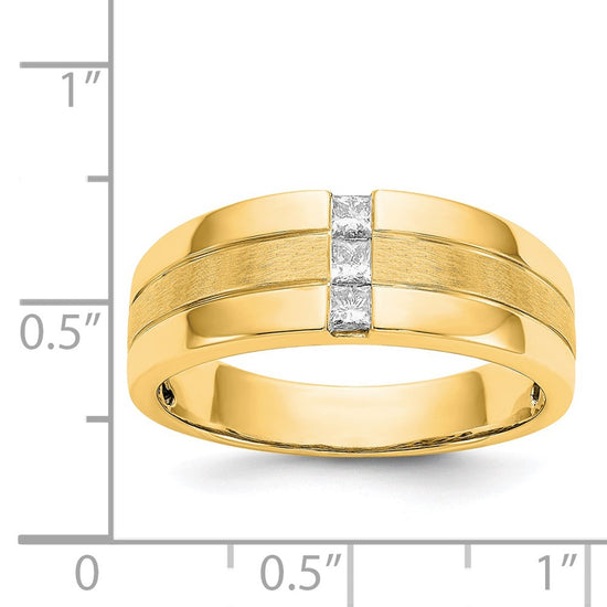Mens Diamond Polished and Satin Rings