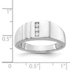 14k White Gold Diamond Mens Ring