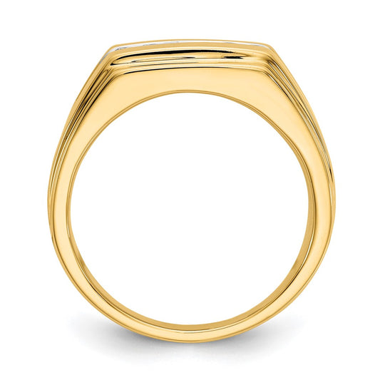 14k Diamond 6-stone Mens Ring