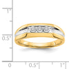 14k with Rhodium Diamond Mens Ring