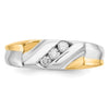 14k Two-tone 1/5 carat Diamond 3-stone Mens Ring