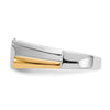 14k Two-tone Gold Diamond Mens Ring