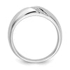14k White Gold Diamond Mens Ring