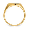 14k White Gold 1/8 carat Lab Grown Diamond VS/SI+ G+ Six Stone Complete Men's Ring