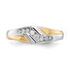 14k Two-tone 1/4 carat Lab Grown Diamond VS/SI+ G+ Complete Men's Ring