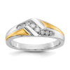 14k Two-tone 1/4 carat Lab Grown Diamond VS/SI+ G+ Complete Men's Ring