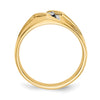 14k and Rhodium Diamond Mens Ring