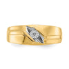14k and Rhodium Diamond Mens Ring