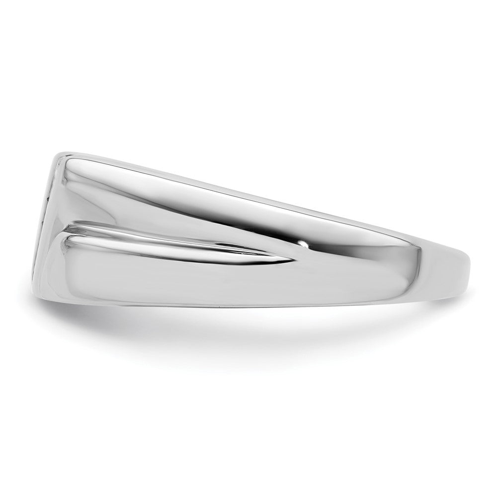14k White Gold 1/6 carat Lab Grown Diamond VS/SI+ G+ Six Stone Complete Men's Ring