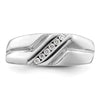 14k White Gold 1/6 carat Lab Grown Diamond VS/SI+ G+ Six Stone Complete Men's Ring
