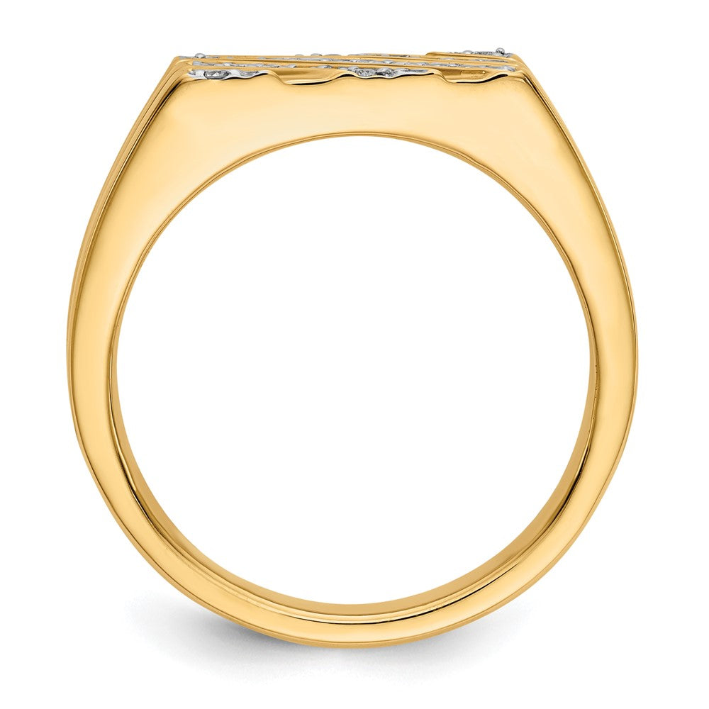 14k 1/4 carat Lab Grown Diamond VS/SI+ G+ Complete Men's Ring