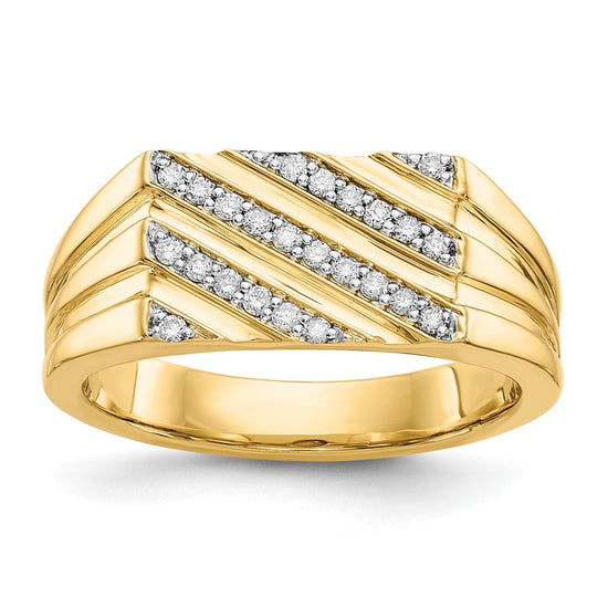 14k 1/4 carat Lab Grown Diamond VS/SI+ G+ Complete Men's Ring