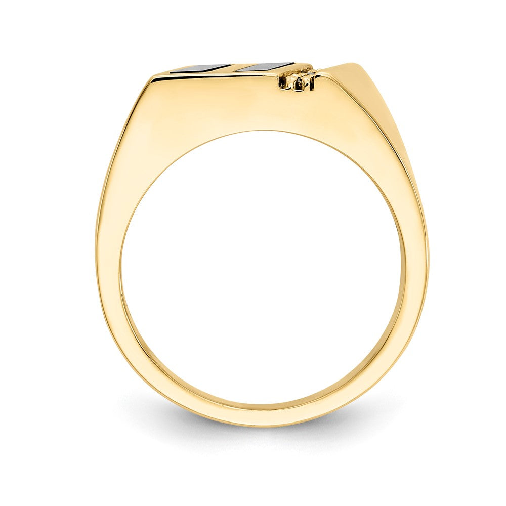 Gold Onyx and Diamond Rings