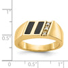 Gold Onyx and Diamond Rings