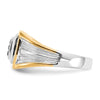 14k Two-tone Black Diamond Mens Ring