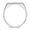 14k White Gold 1/4 carat Diamond Square Cluster Mens Ring