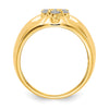 14k 3/4 carat Diamond Mens Cluster Ring