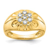 14k 3/4 carat Diamond Mens Cluster Ring