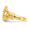 14k Mens 1/20 carat AA Diamond Claddagh Ring
