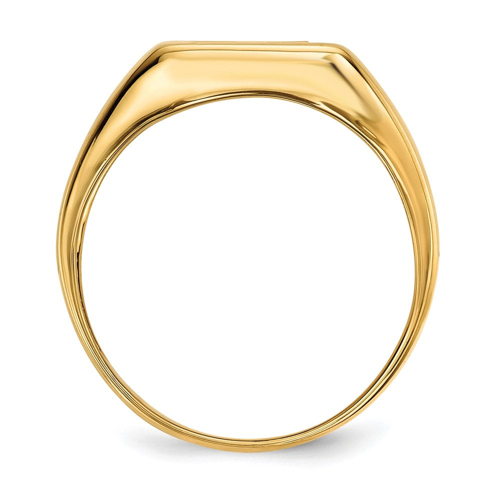 14k .02 carat Lab Grown Diamond VS/SI+ G+ and Onyx Cross Men's Ring