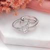 14k White Gold Halo Plus (Holds 1/2 carat (6x4mm) Pear Center) 3/8 carat Diamond Semi-mount Engagement Ring