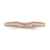 10k Rose Gold 1/4 carat Lab Grown Diamond VS/SI+ G+ Complete Contoured Wedding Band