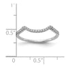 14k White Gold 1/8 carat Diamond Contoured Complete Wedding Band