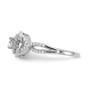 14k White Gold Double Halo (Holds 1/3 carat (4.5mm) Round Center) 3/8 carat Diamond Semi-mount Engagement Ring