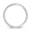 14k White Gold 1/5 carat Diamond Contoured Complete Wedding Band