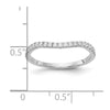 14k White Gold 1/5 carat Diamond Contoured Complete Wedding Band