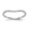 14k White Gold 1/5 carat Diamond Contoured Complete Wedding Band