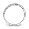 14k White Gold Criss-Cross 1/8 carat Diamond Complete Wedding Band