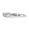 14k White Gold Criss-Cross 1/8 carat Diamond Complete Wedding Band