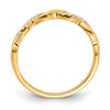 14k Diamond Criss-Cross Wedding Band