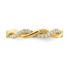 14k Diamond Criss-Cross Wedding Band