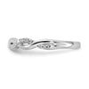 14k White Gold 1/8 carat Diamond Twist Design Complete Wedding Band