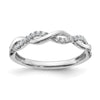 Gold Diamond Round Twisted Wedding Band